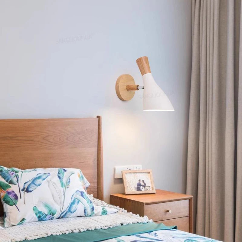 Applique Murale Fer & Bois – Nordique Orientable E27