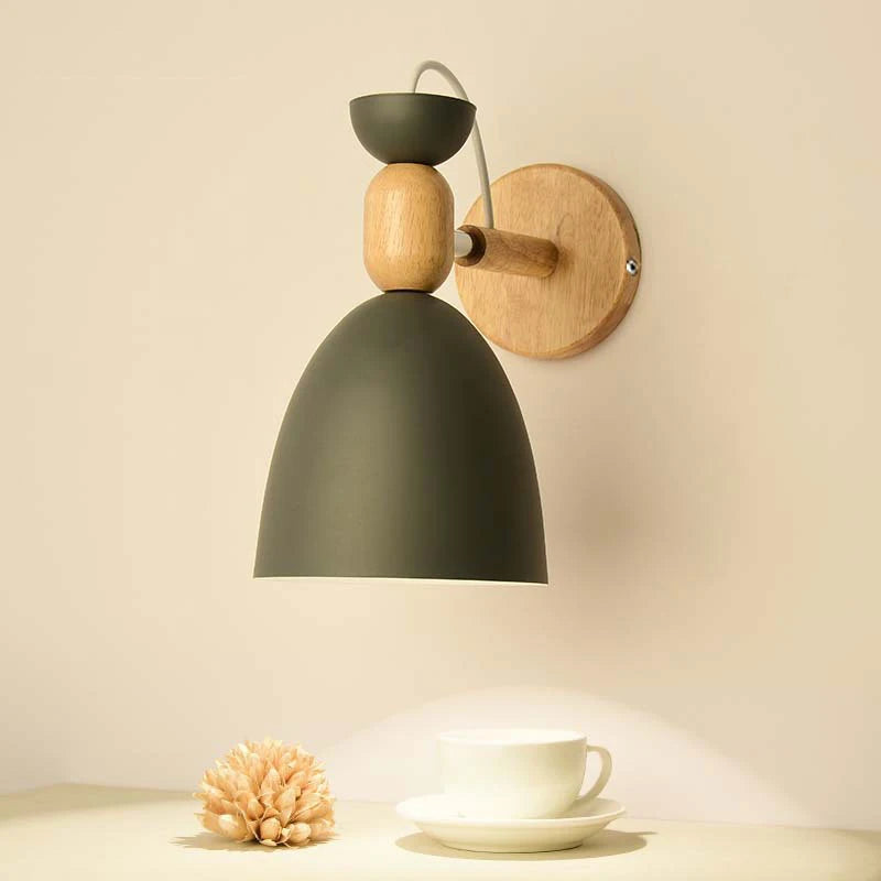 Applique Murale Fer & Bois – Nordique Orientable E27