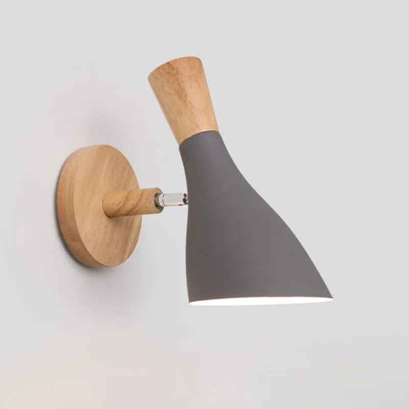 Applique Murale Fer & Bois – Nordique Orientable E27
