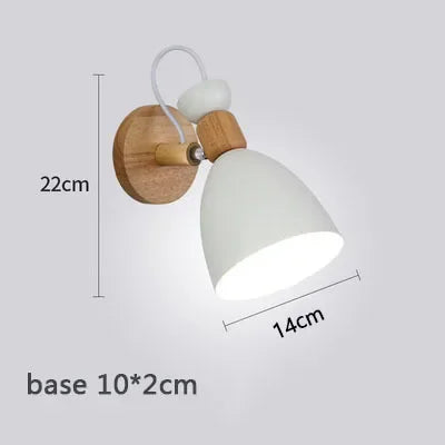 Applique Murale Fer & Bois – Nordique Orientable E27
