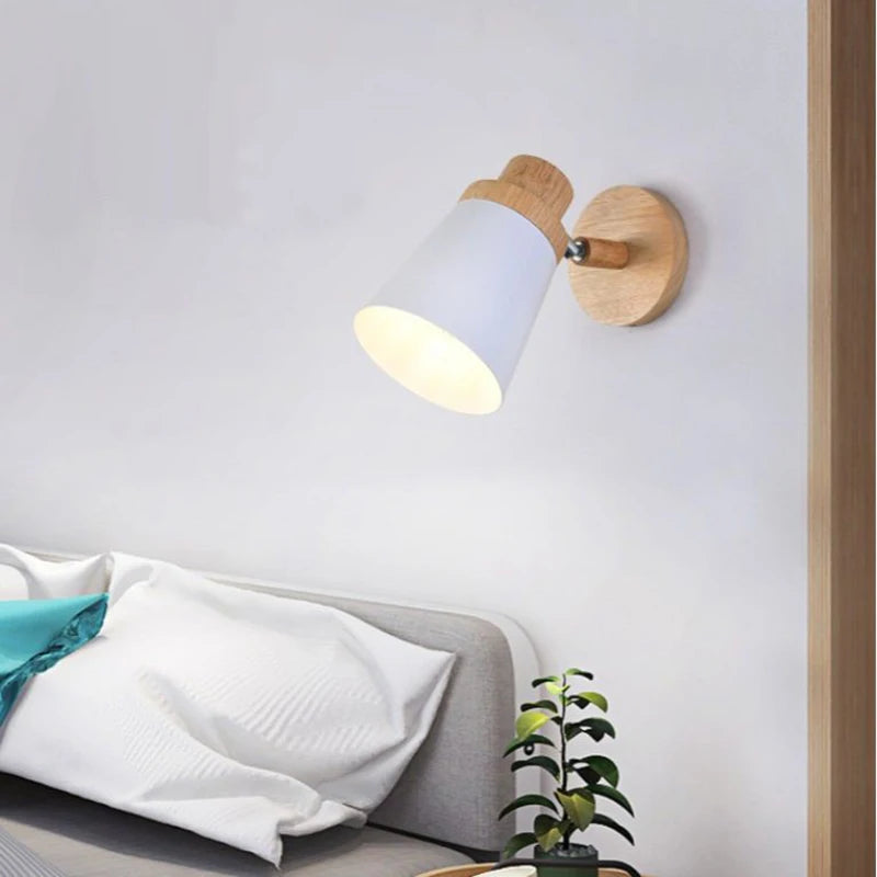 Applique Murale Fer & Bois – Nordique Orientable E27
