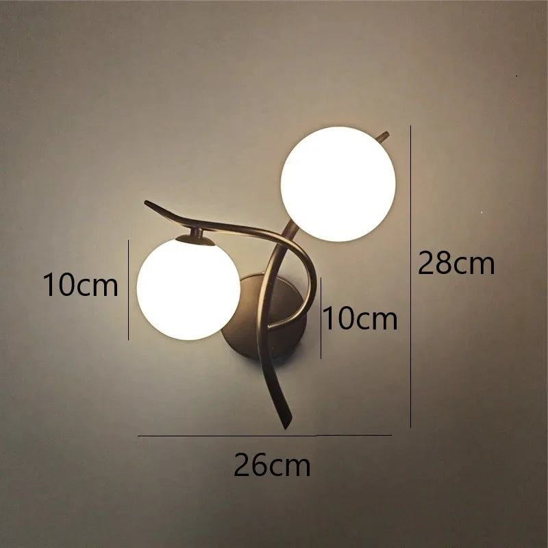 Applique Murale Fer & Boule de Verre – Nordique G9