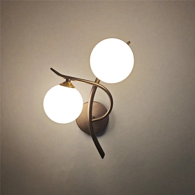 Applique Murale Fer & Boule de Verre – Nordique G9