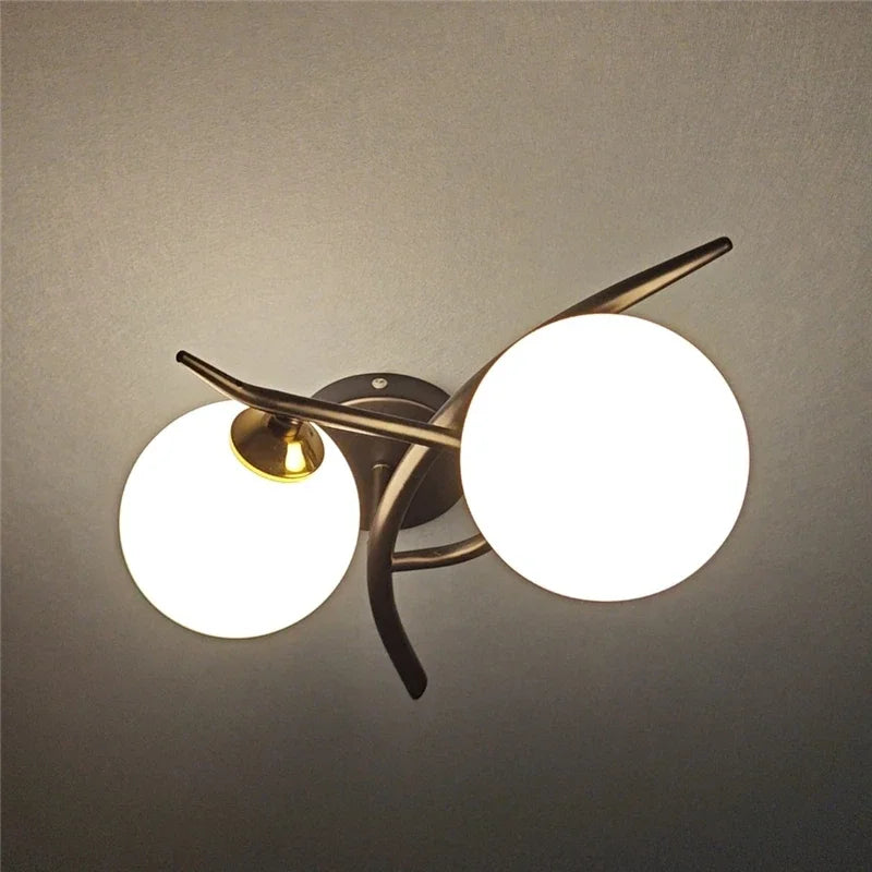 Applique Murale Fer & Boule de Verre – Nordique G9