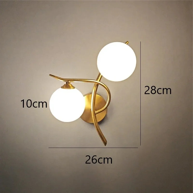 Applique Murale Fer & Boule de Verre – Nordique G9