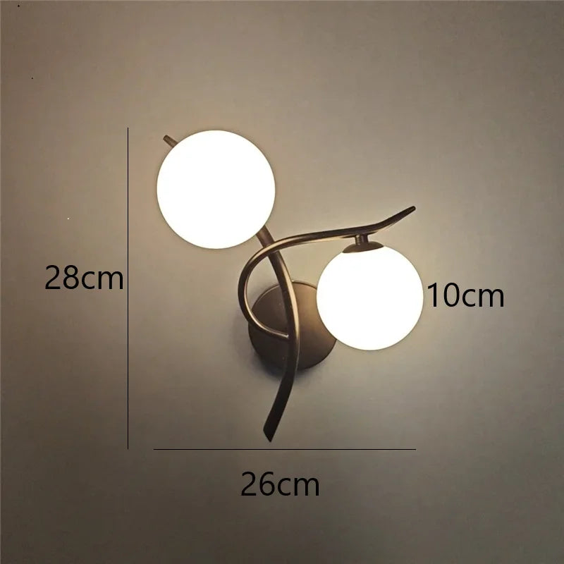 Applique Murale Fer & Boule de Verre – Nordique G9