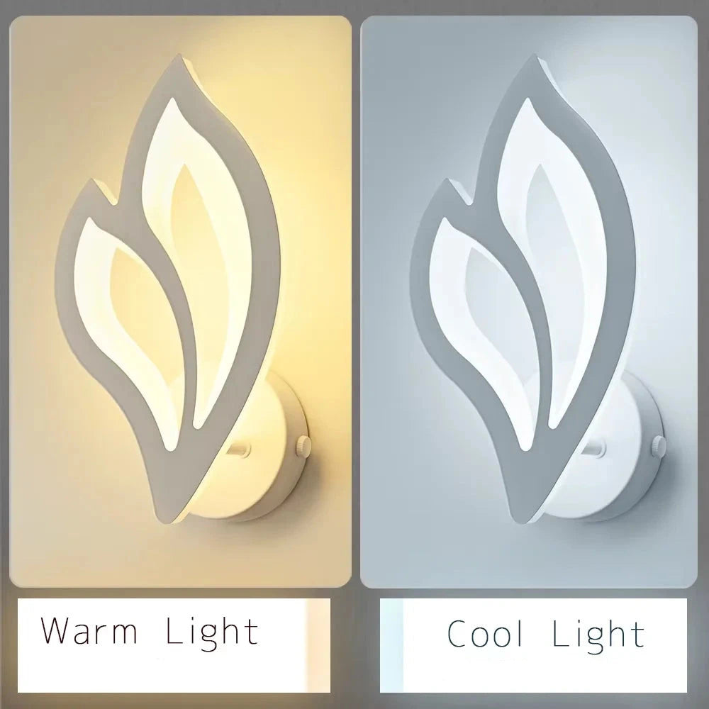 Applique Murale Feuille – LED Créative Chevet