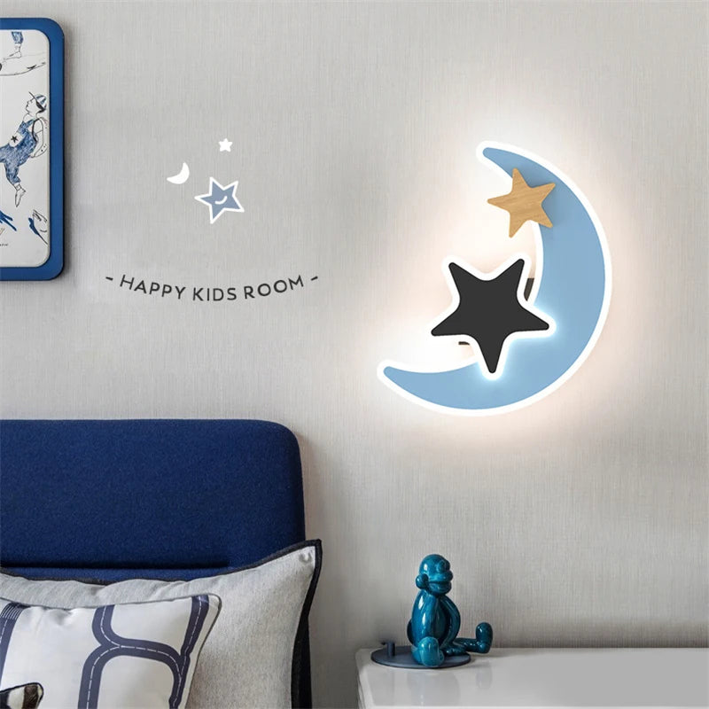 Applique Murale Fusée, Étoile & Lune – Enfant LED