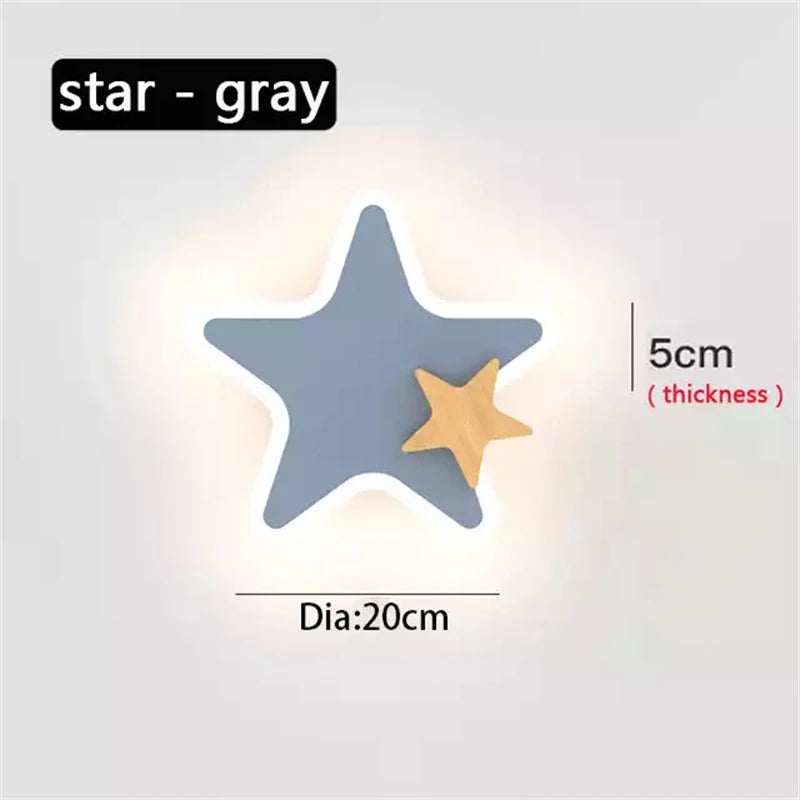 Applique Murale Fusée, Étoile & Lune – Enfant LED