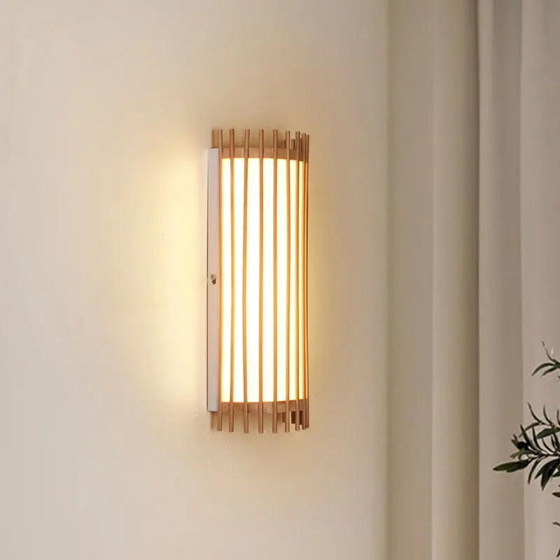 Applique Murale Japandi – Bois Massif LED