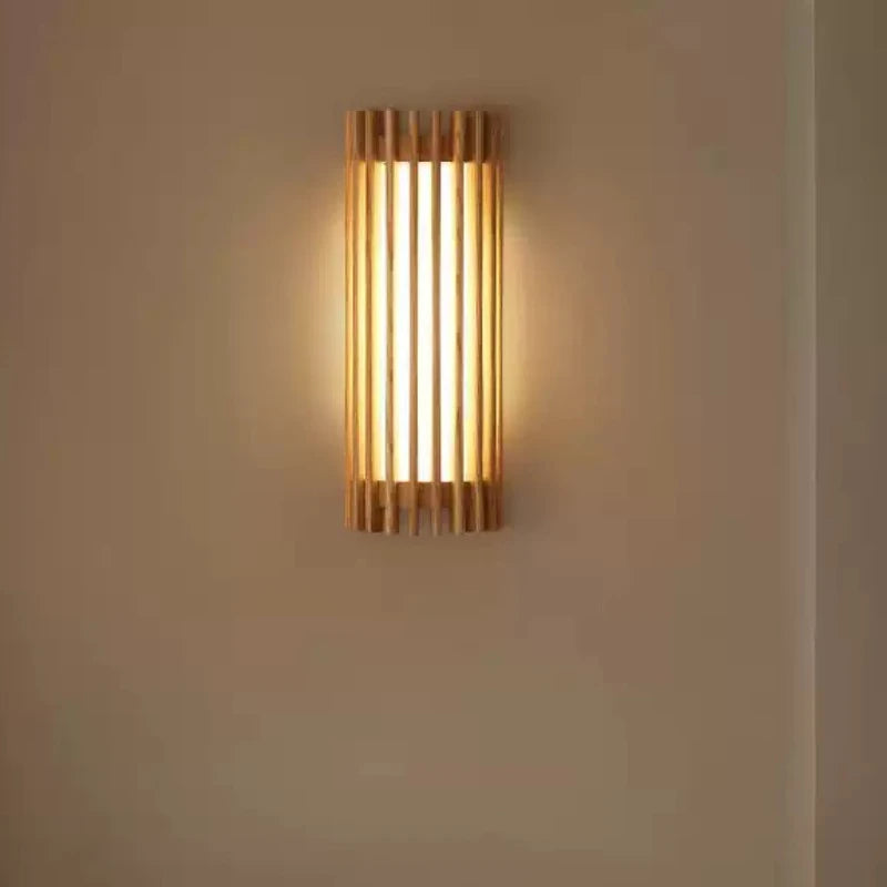 Applique Murale Japandi – Bois Massif LED