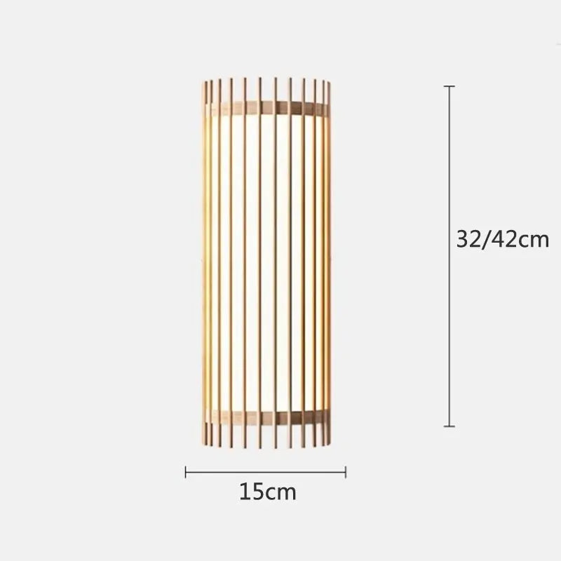 Applique Murale Japandi – Bois Massif LED