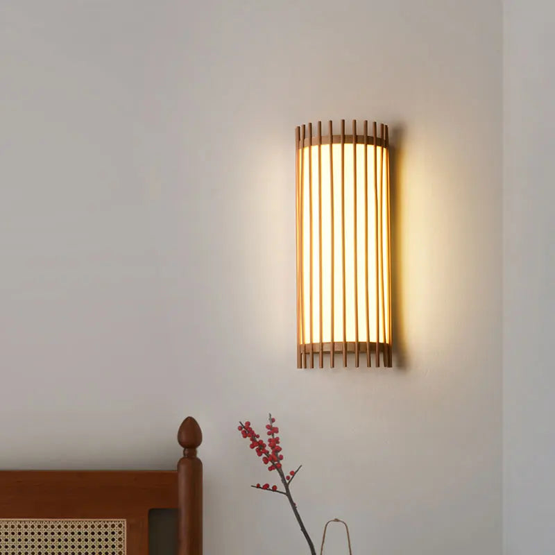 Applique Murale Japandi – Bois Massif LED