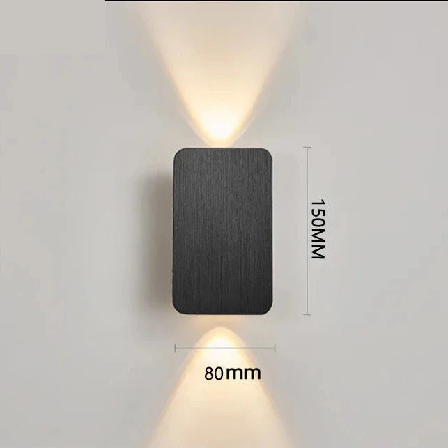 Applique Murale LED Intérieure – Aluminium Brossé Moderne