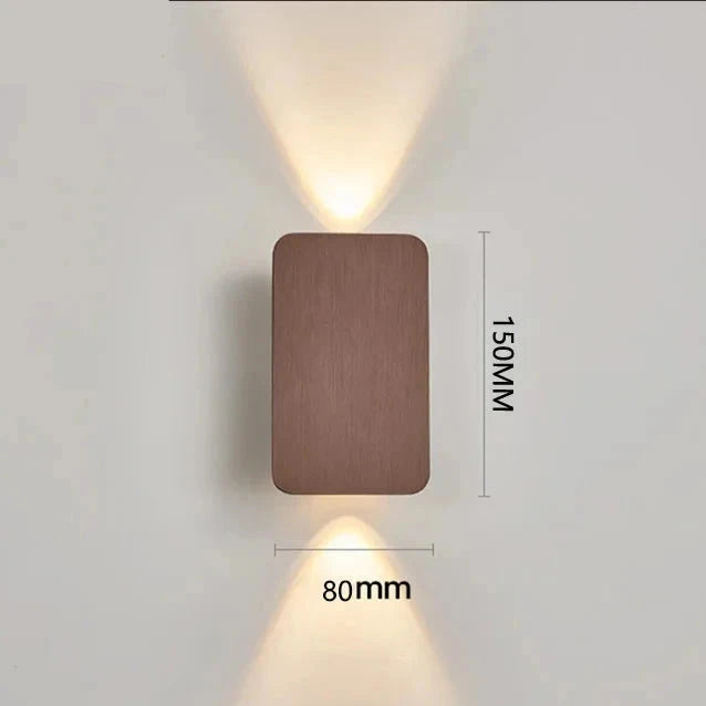 Applique Murale LED Intérieure – Aluminium Brossé Moderne