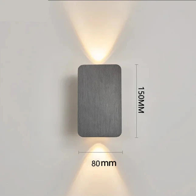 Applique Murale LED Intérieure – Aluminium Brossé Moderne