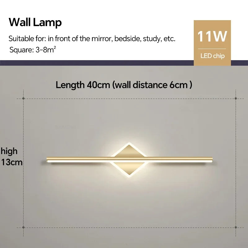 Applique Murale LED Linéaire – Miroir & Salle de Bain