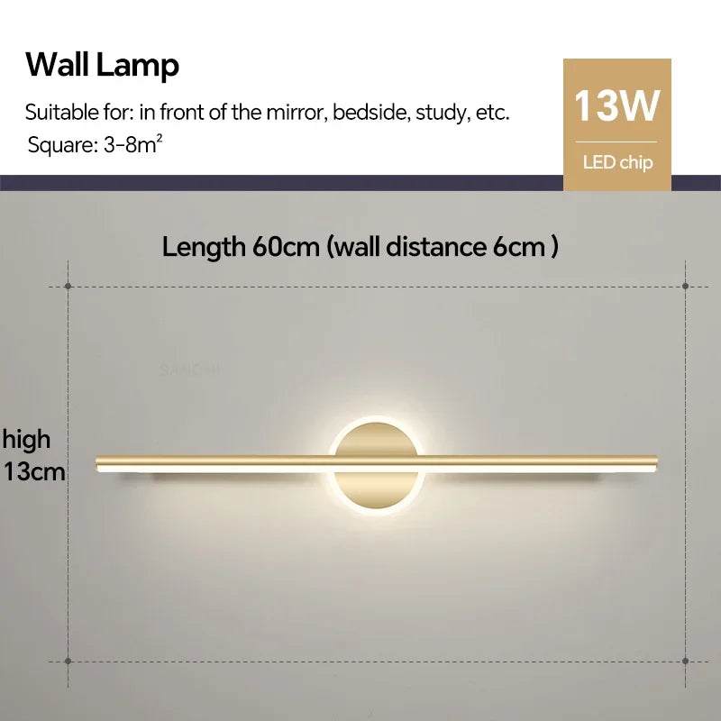Applique Murale LED Linéaire – Miroir & Salle de Bain