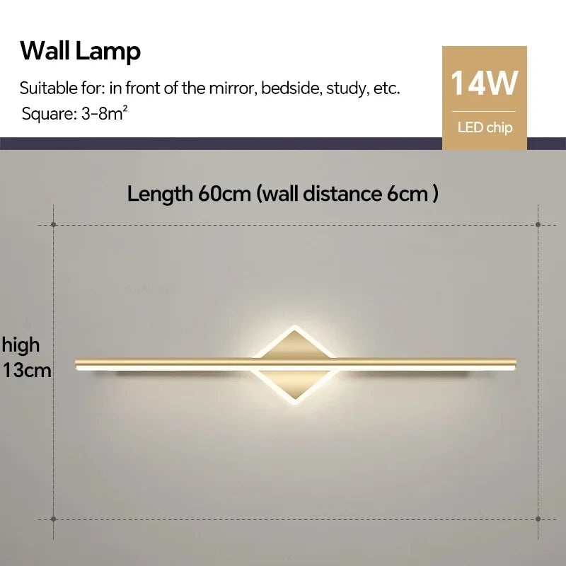 Applique Murale LED Linéaire – Miroir & Salle de Bain