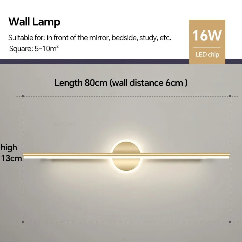 Applique Murale LED Linéaire – Miroir & Salle de Bain
