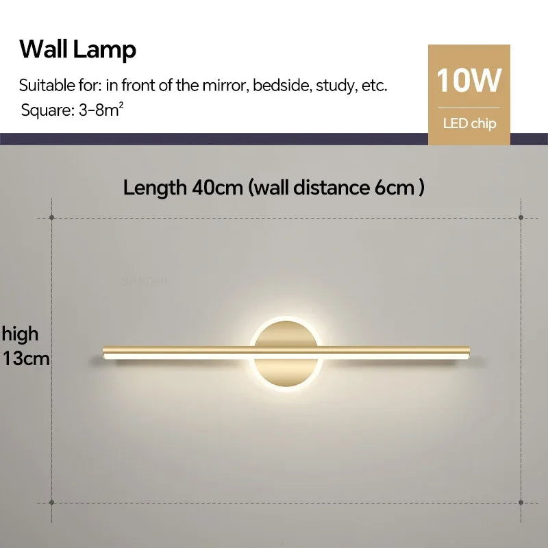 Applique Murale LED Linéaire – Miroir & Salle de Bain