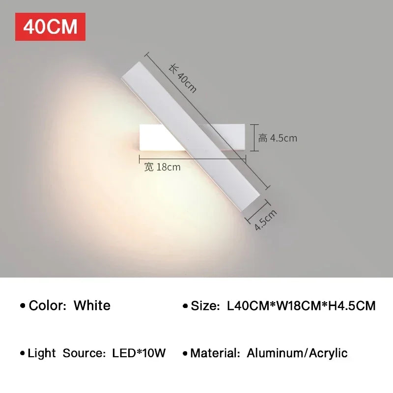 Applique Murale LED Rotative 350° – Moderne