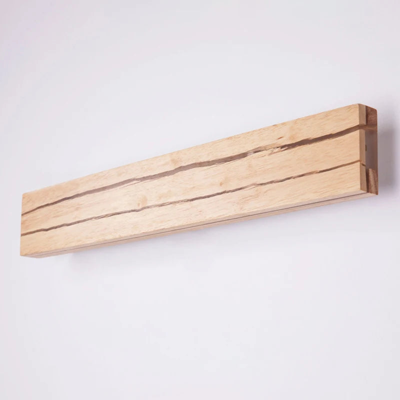 Applique Murale LED en Bois Nordique Design Fissuré