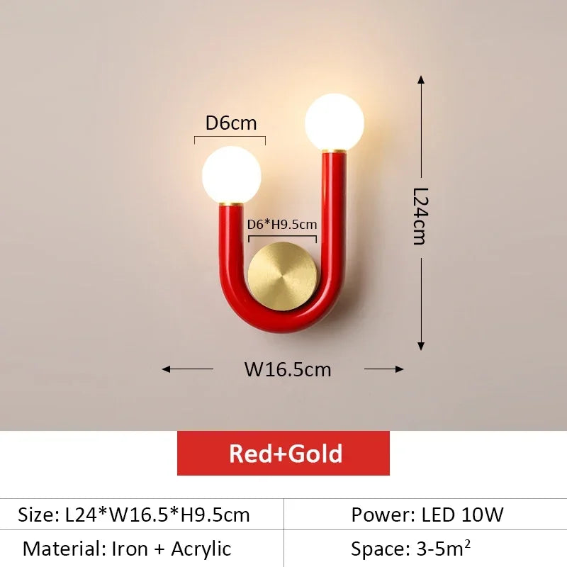 Applique Murale LED en U – Colorée Design