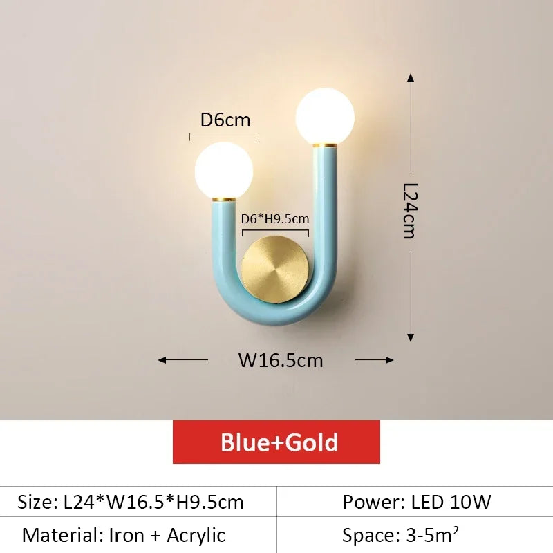 Applique Murale LED en U – Colorée Design