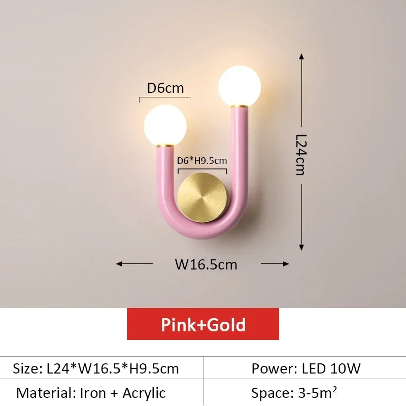 Applique Murale LED en U – Colorée Design