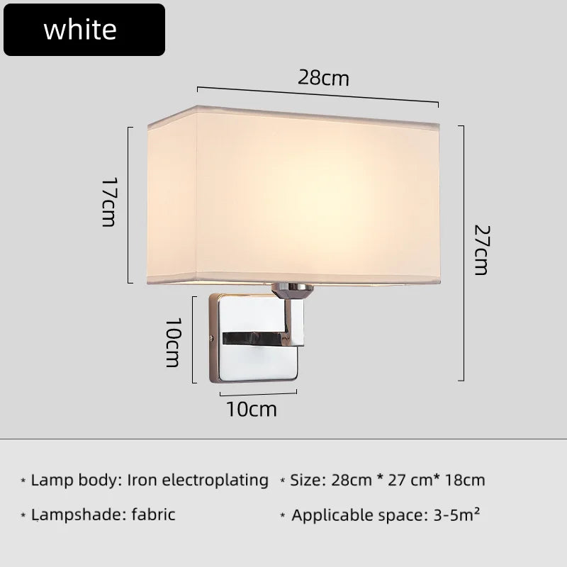 Applique Murale Liseuse Tissu – Spot avec Interrupteur E27