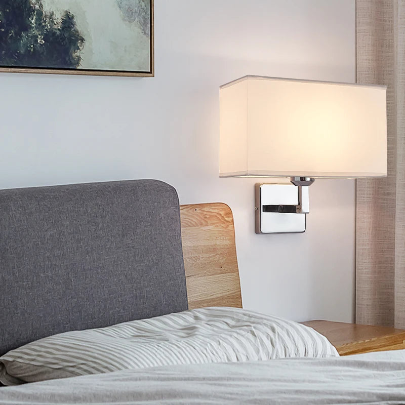Applique Murale Liseuse Tissu – Spot avec Interrupteur E27