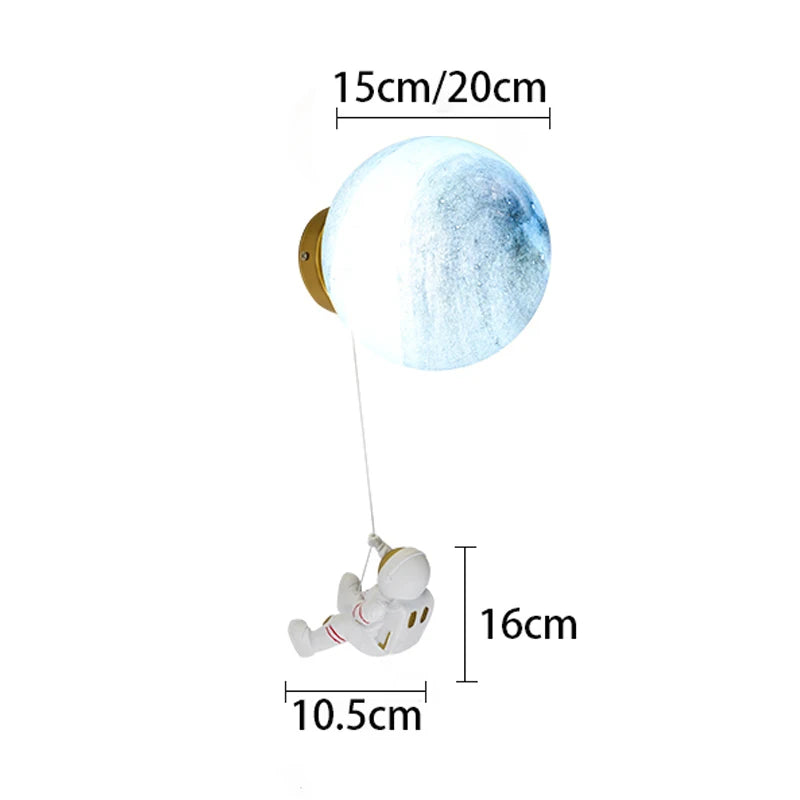 Applique Murale Lune & Astronaute – Chambre Enfant LED