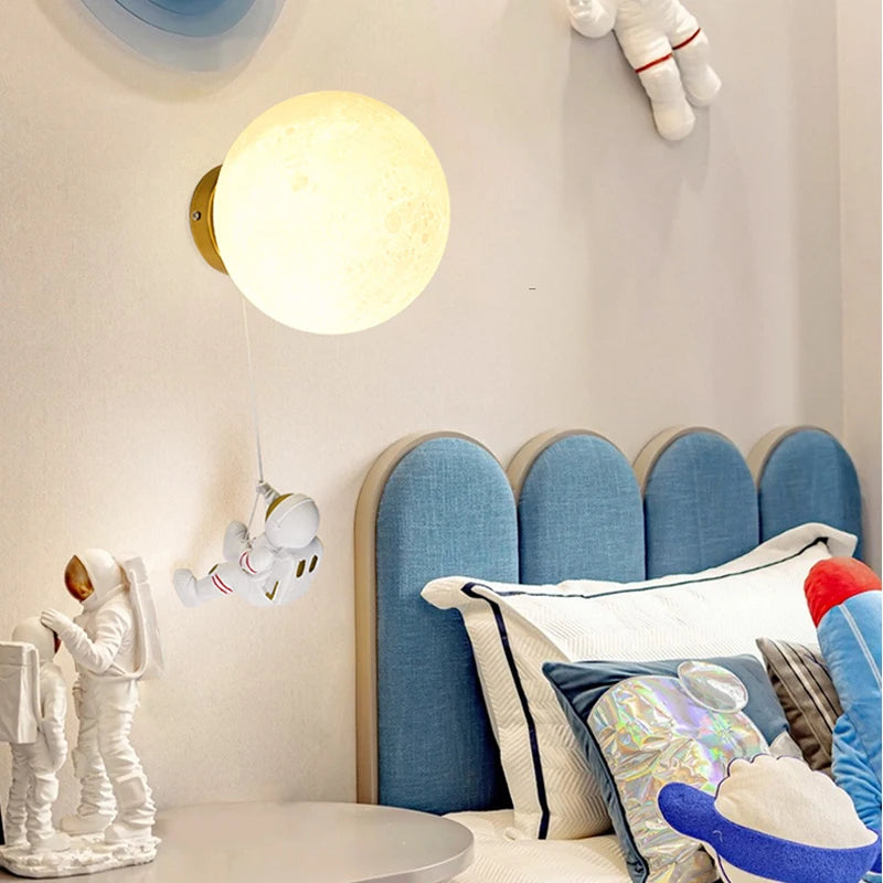 Applique Murale Lune & Astronaute – Chambre Enfant LED