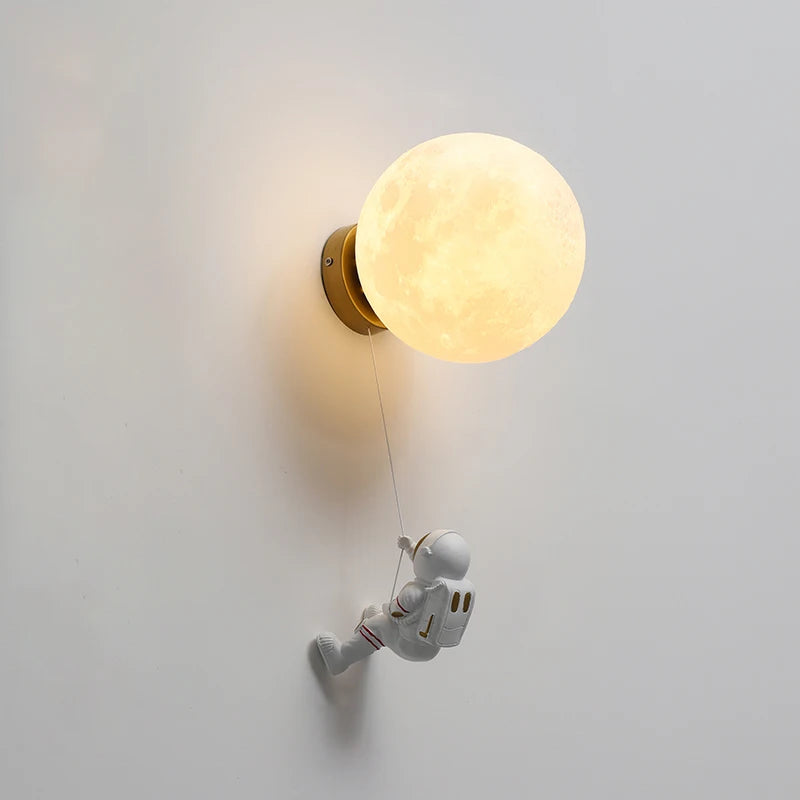 Applique Murale Lune & Astronaute – Chambre Enfant LED