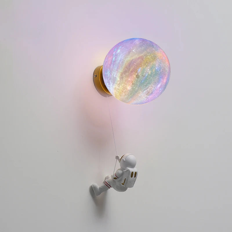 Applique Murale Lune & Astronaute – Chambre Enfant LED