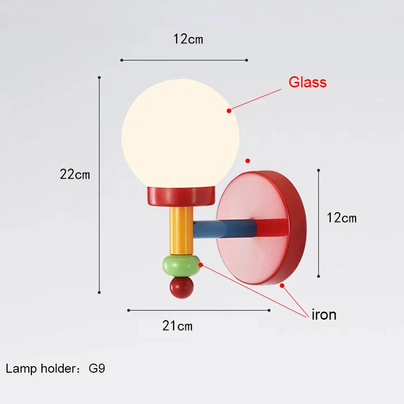 Applique Murale Macaron G9 – Verre ou Plastique
