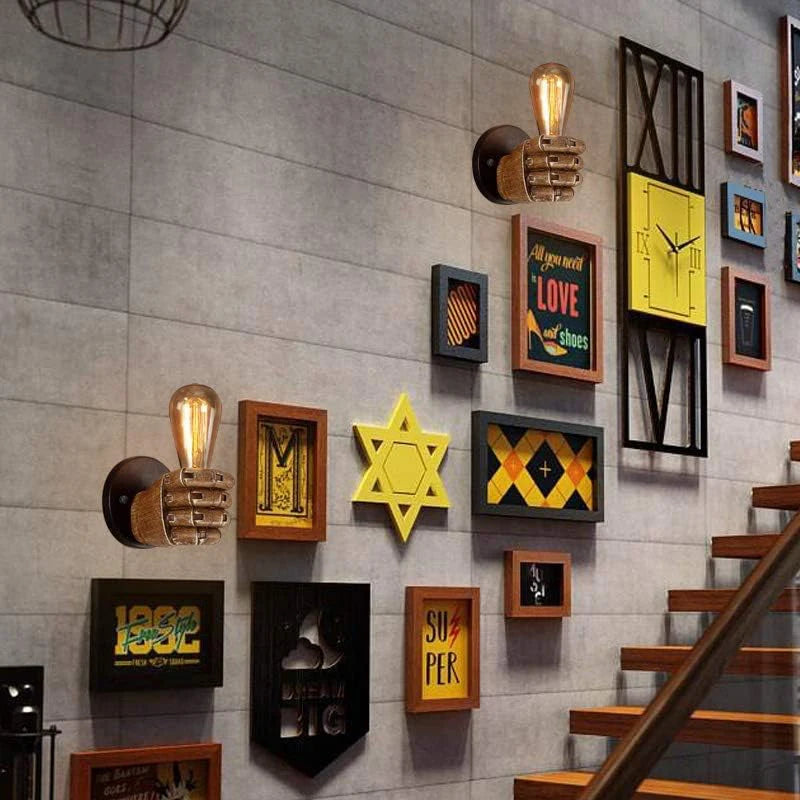 Applique Murale Main en Résine – Déco Rétro Nordique