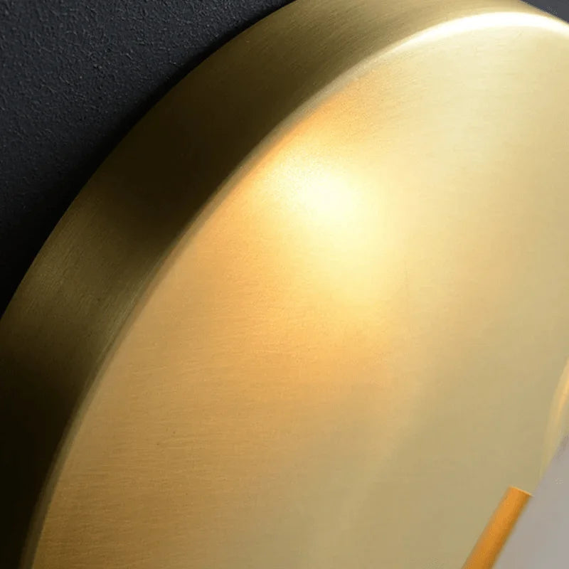 Applique Murale Marbre & Laiton – Ronde LED Nordique