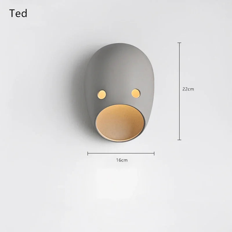 Applique Murale Masque Joker – Résine LED Design