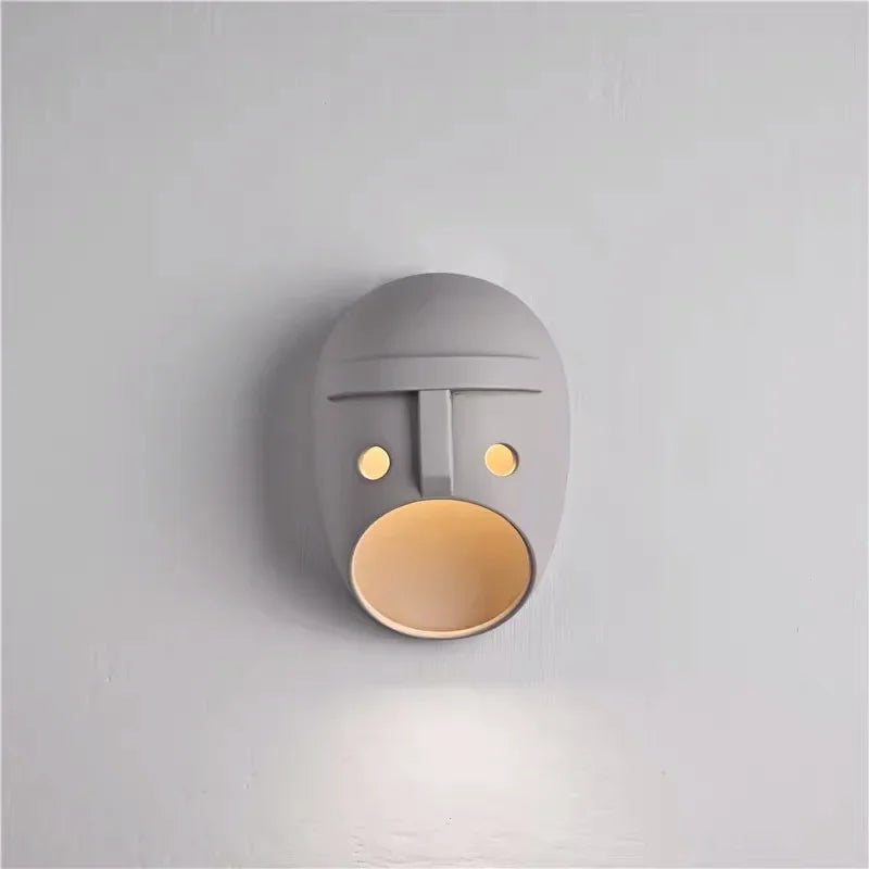 Applique Murale Masque Joker – Résine LED Design