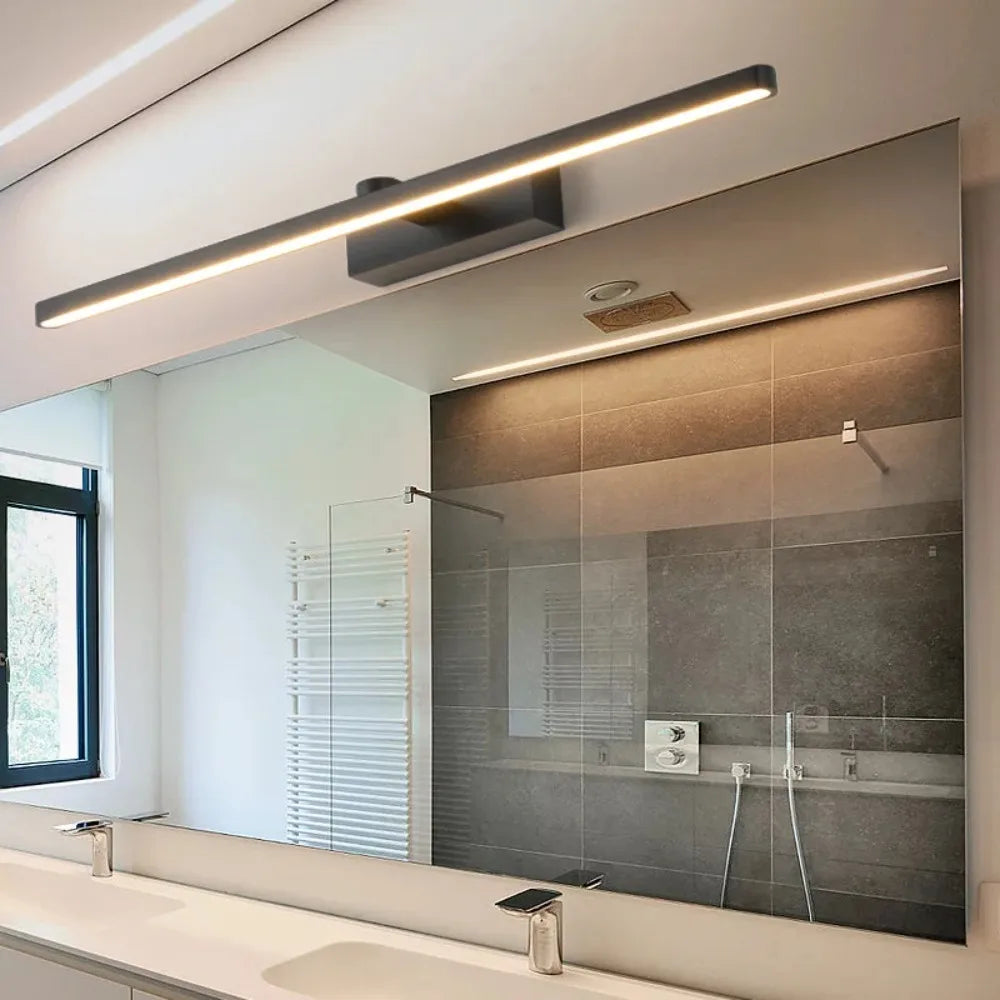 Applique Murale Miroir LED – Barre Noire 40 cm Salle de Bain