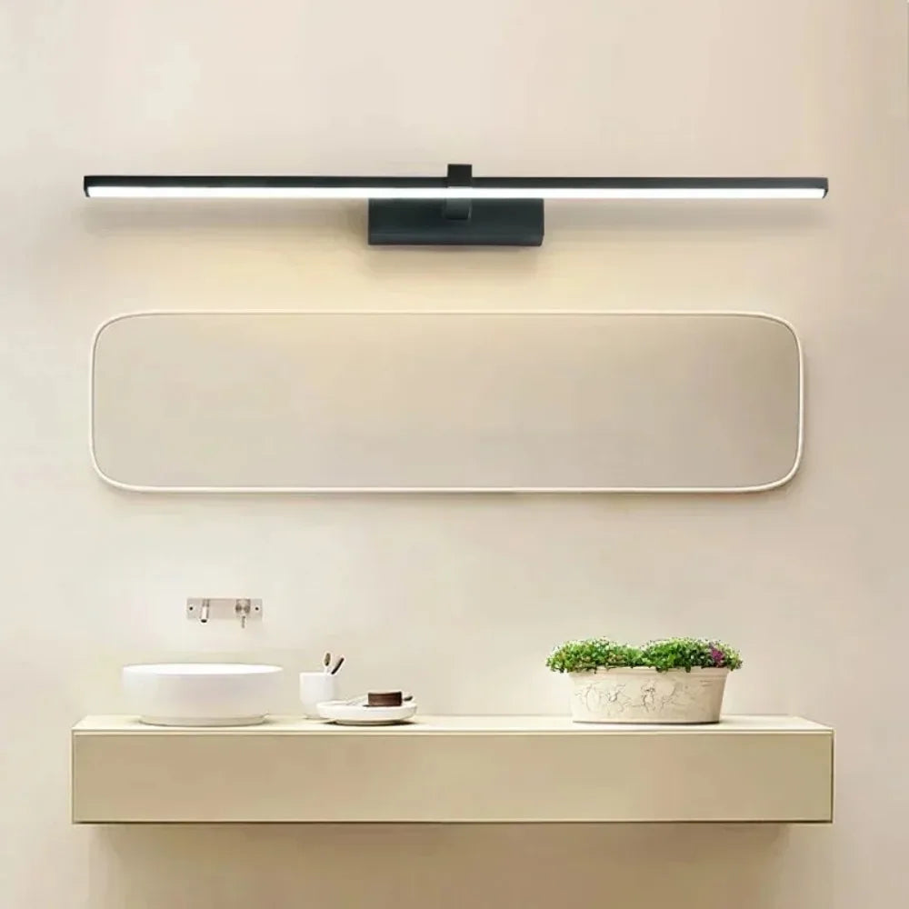 Applique Murale Miroir LED – Barre Noire 40 cm Salle de Bain