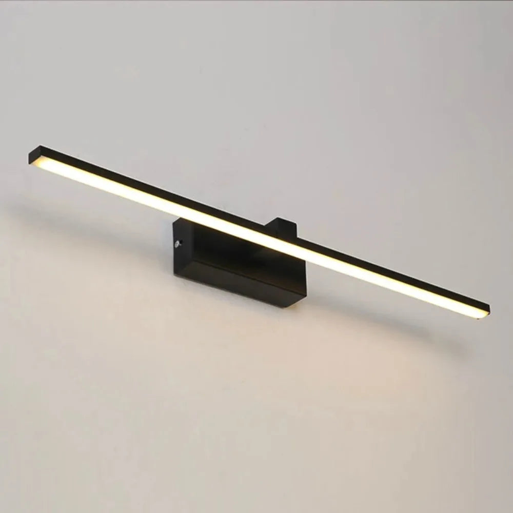 Applique Murale Miroir LED – Barre Noire 40 cm Salle de Bain