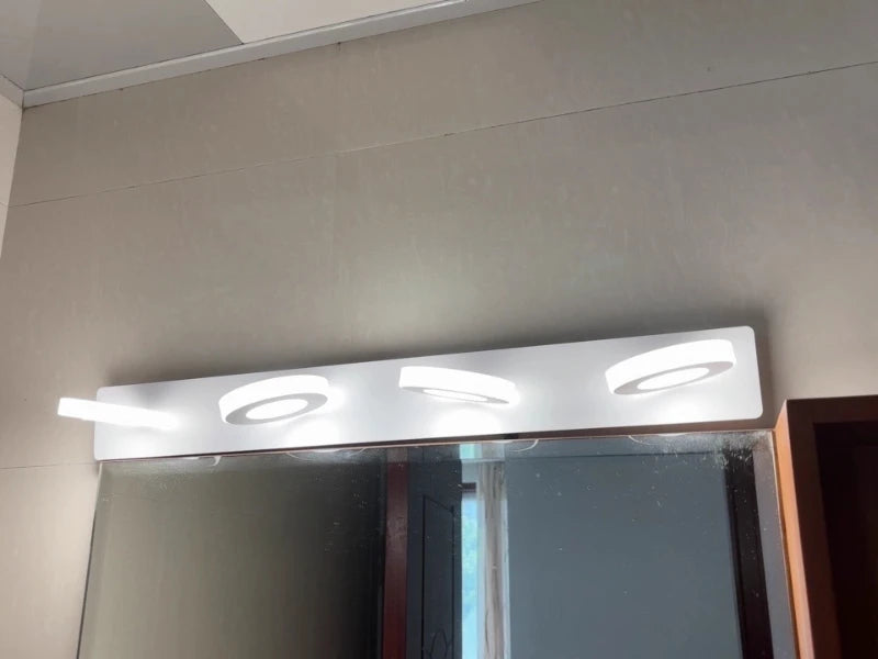 Applique Murale Miroir – Spots Orientables 360°