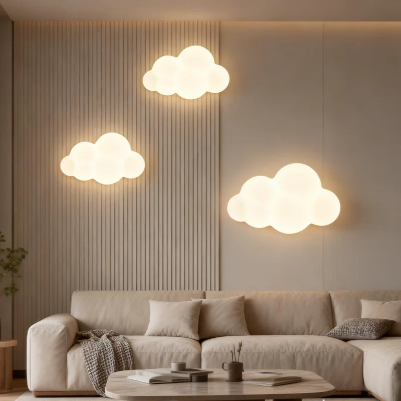 Applique Murale Nuage, Étoile & Feuille – Enfant LED