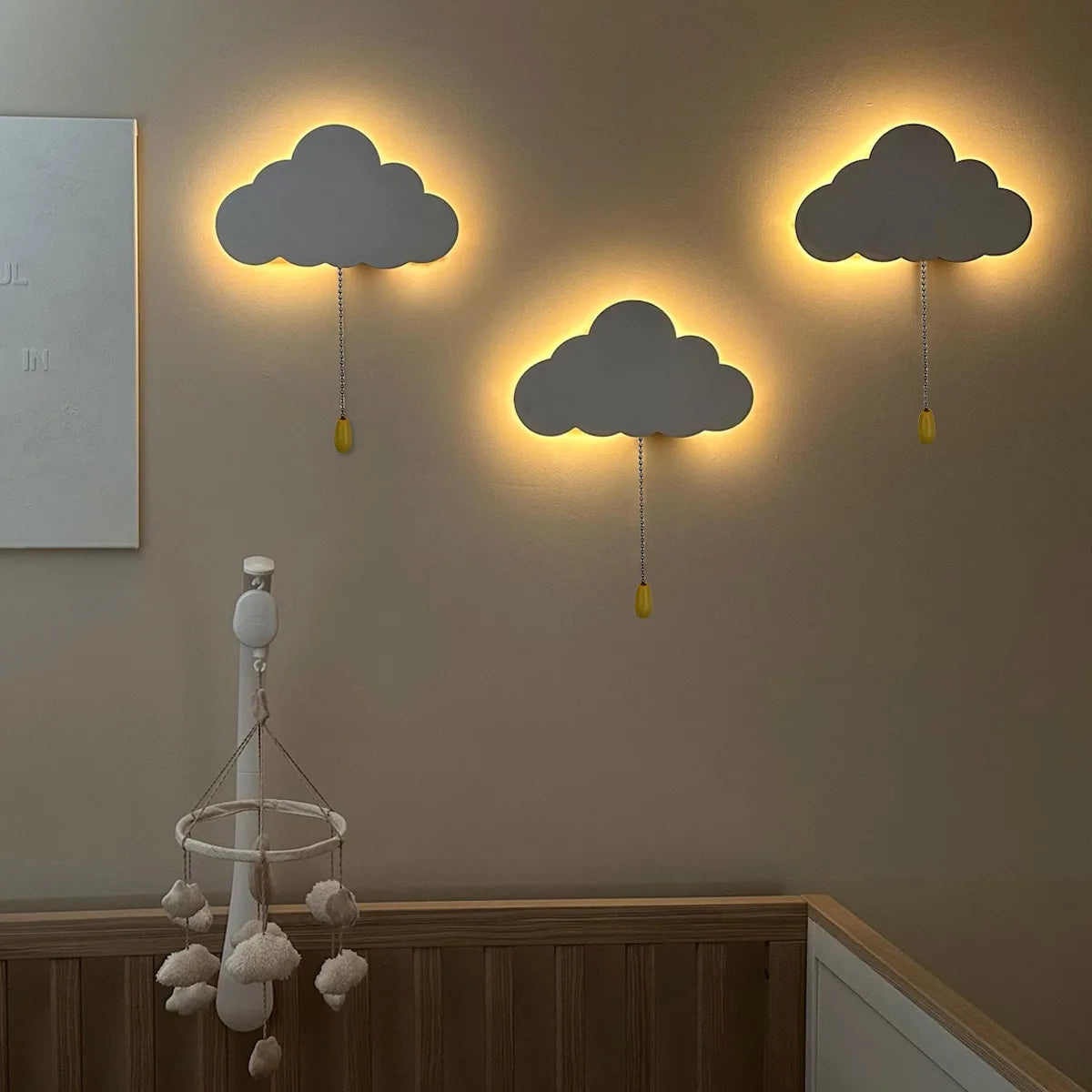 Applique Murale Nuage – Veilleuse Enfant à Piles