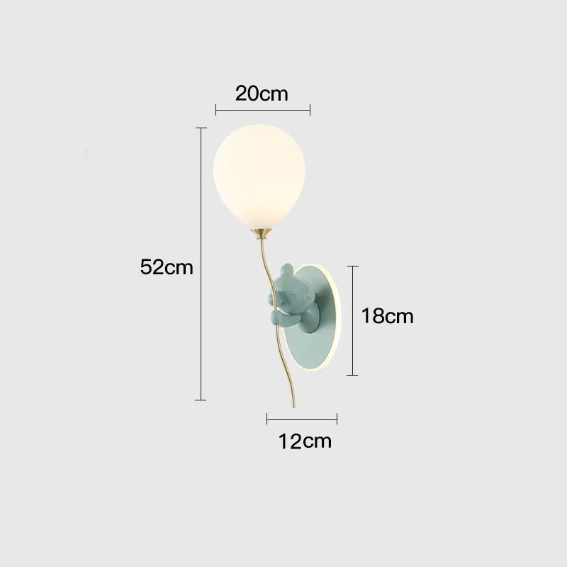 Applique Murale Ours Ballon – Chambre Enfant Macaron