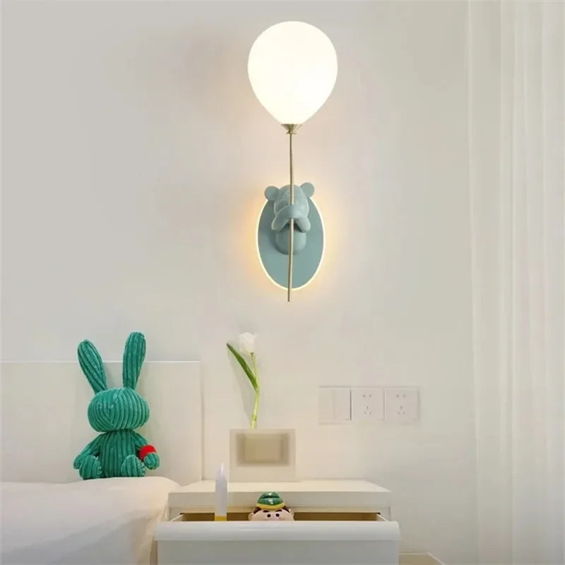 Applique Murale Ours Ballon – Chambre Enfant Macaron