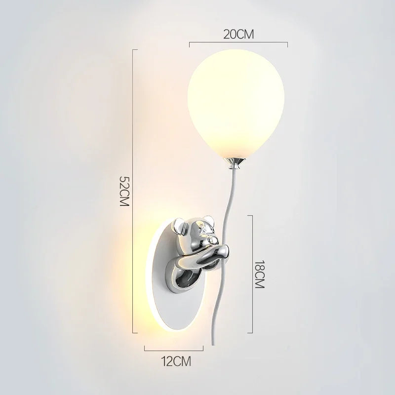 Applique Murale Ours Ballon – Chambre Enfant Macaron